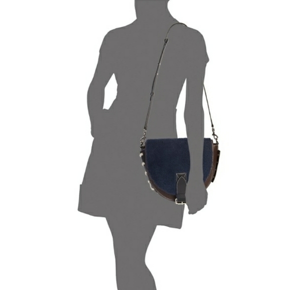 JW ANDERSON Navy Shearling Bag - Picture 4 of 16